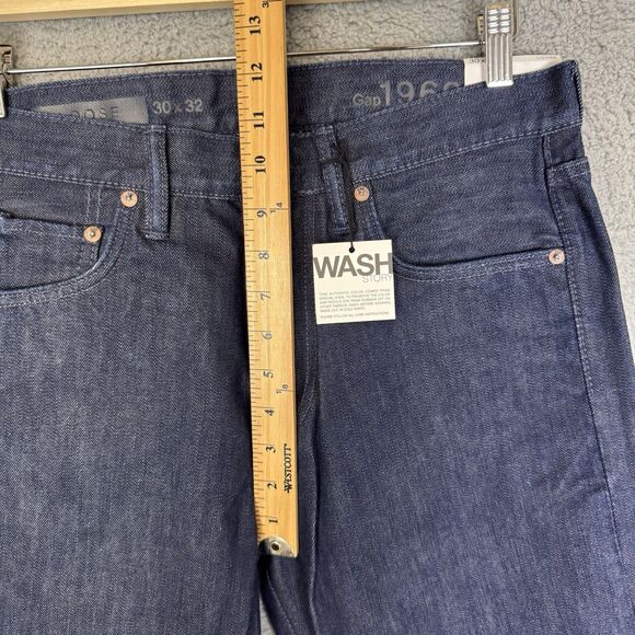 S GAP Jeans Mens 30X32 Regular Blue Denim Loose Fit Straight Leg NWT - Picture 6 of 11